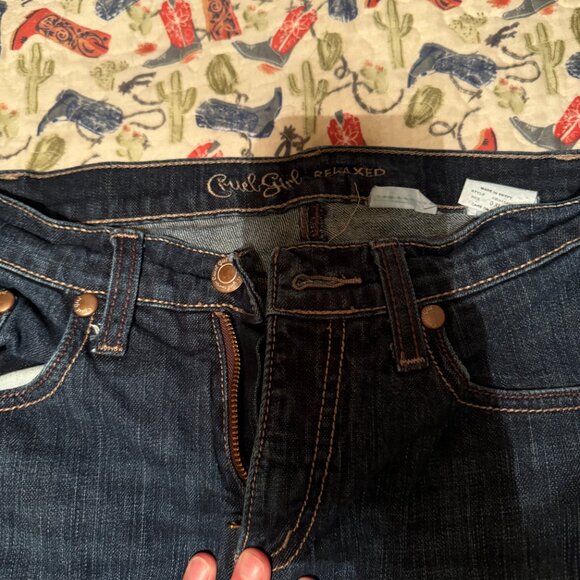 Womens Cruel Girl Jeans 0 XLong Relaxed Bootcut - Picture 3 of 5
